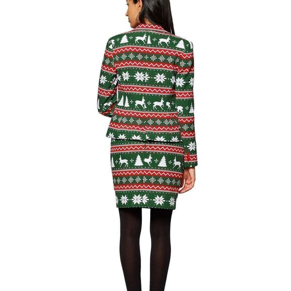 Suit Meister Christmas Suit Set Skirt & Blazer Ugly Sweater print - Picture 9 of 9